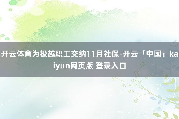 开云体育为极越职工交纳11月社保-开云「中国」kaiyun网页版 登录入口