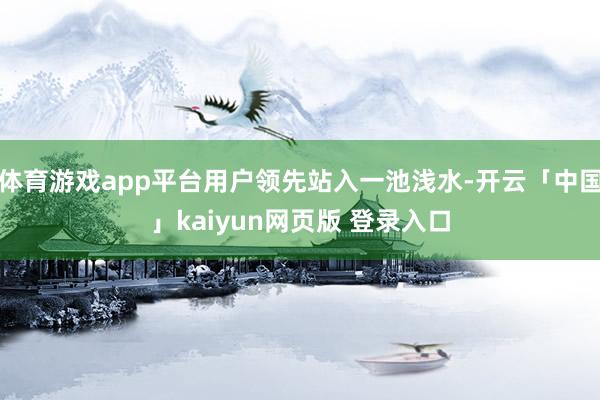 体育游戏app平台用户领先站入一池浅水-开云「中国」kaiyun网页版 登录入口